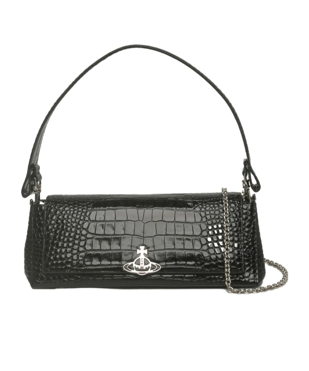 商品【商品预售7天】 Vivienne Westwood|Vivienne Westwood 女士斜挎包 46010001WL0039N401 黑色,价格¥4831,第1张图片