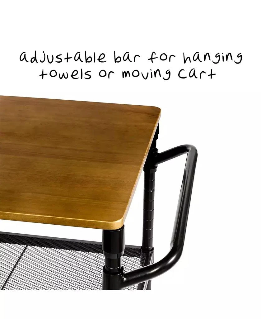 商品Honey Can Do|36" Kitchen Cart with Wheels, Storage Drawer and Handle,价格¥1172,第5张图片详细描述