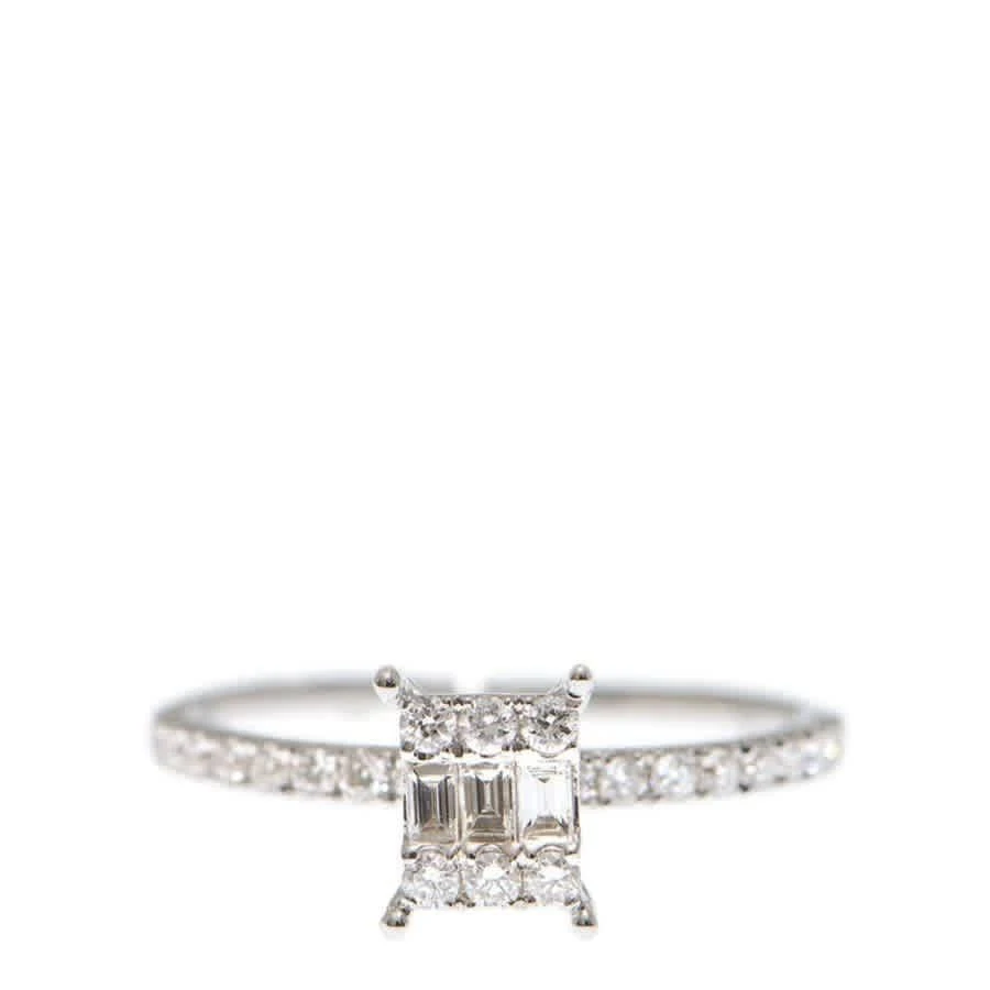 商品J Collection|New J Collection Fine Jewellery Ring W / Diamond22 Rddi 0.33 Ct4 Bagdibag 0.08 Ct18kw 2.06 Gm 18kt White Gold Silver,价格¥7314,第2张图片详细描述
