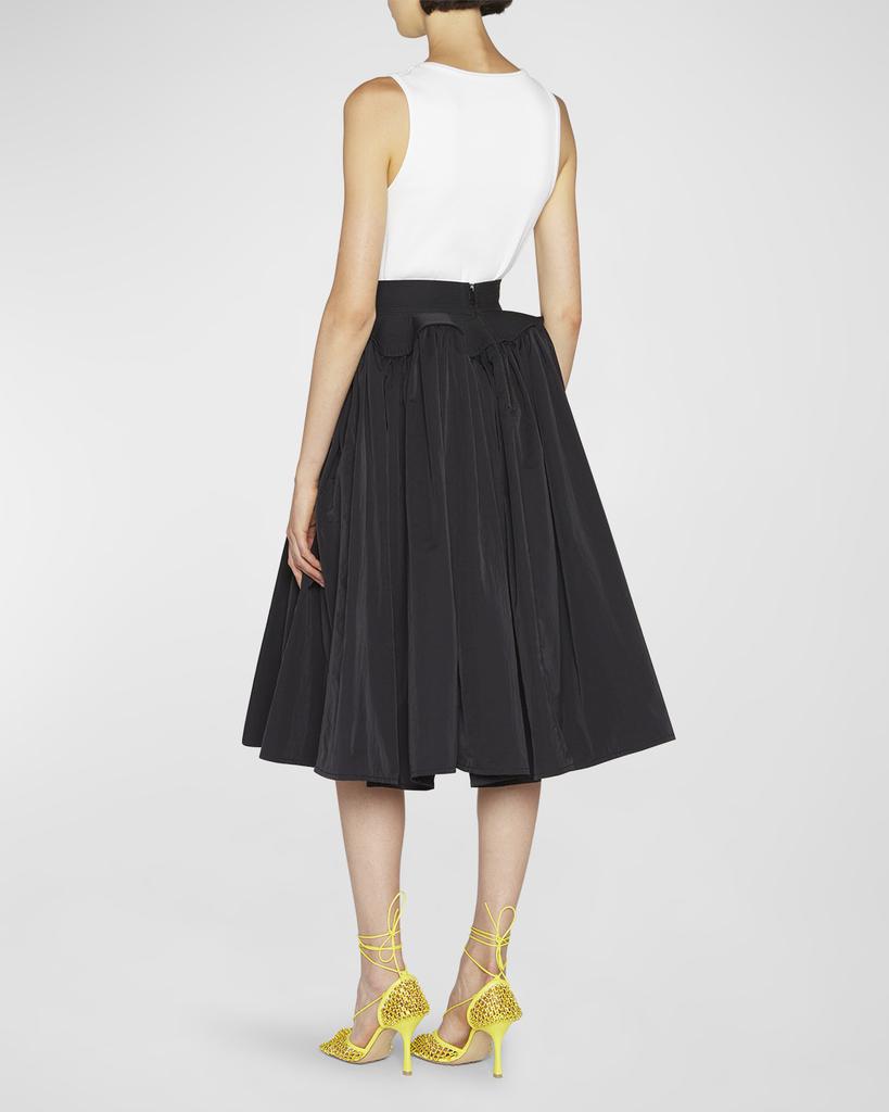 Gathered Midi Skirt w/ Flare Waistband商品第3张图片规格展示