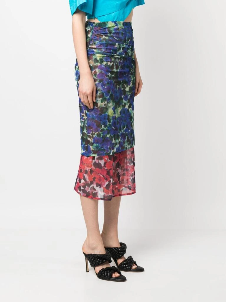 商品Dries Van Noten|DRIES VAN NOTEN - Printed Stretch Mesh Skirt,价格¥2264,第4张图片详细描述