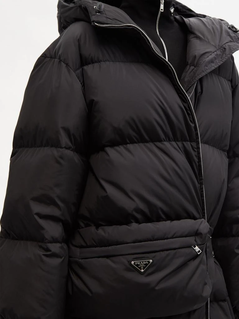 商品Prada|Hooded asymmetric recycled-fibre down coat,价格¥18850,第3张图片详细描述
