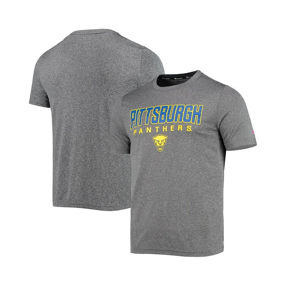 Men's Gray Pitt Panthers Stack T-shirt商品第1张图片规格展示