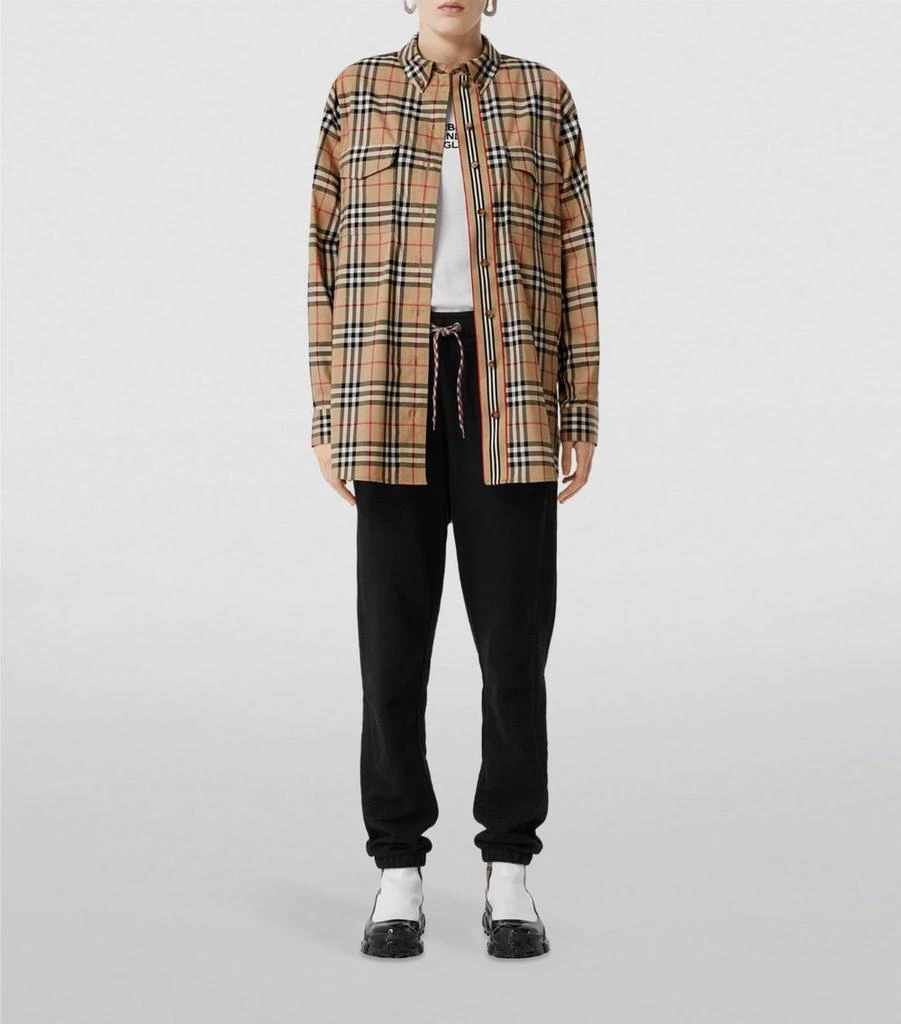 商品Burberry|Vintage Check Stretch Cotton Oversized Shirt,价格¥4890,第2张图片详细描述