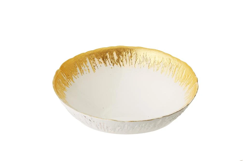 商品Classic Touch Decor|Individual Opaque White Bowls With Flashy Gold Design,价格¥252,第1张图片