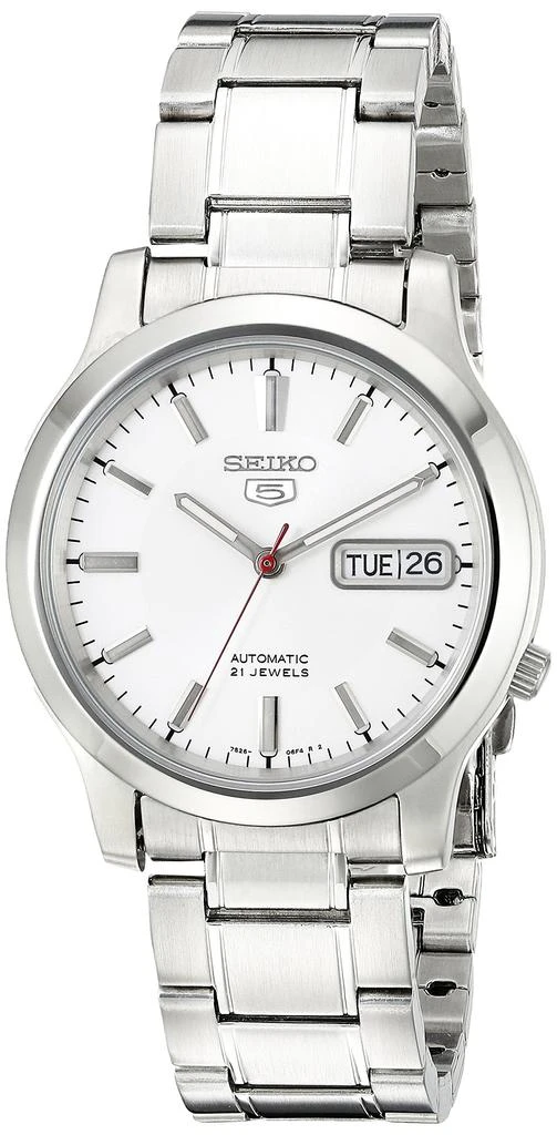 商品Seiko|Men's SNK789 SEIKO 5 Automatic Stainless Steel Watch with White Dial,价格¥1558,第1张图片