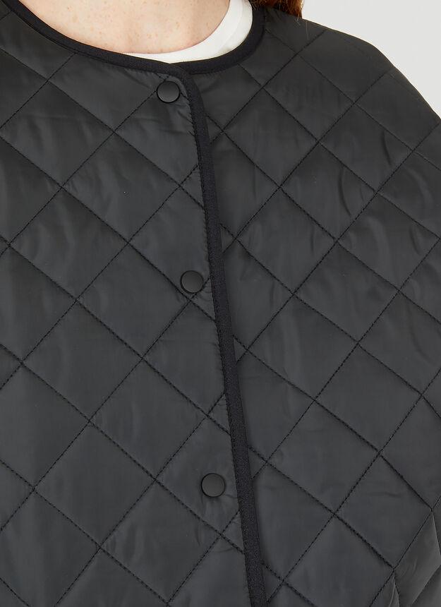Quilted Jacket in Black商品第6张图片规格展示