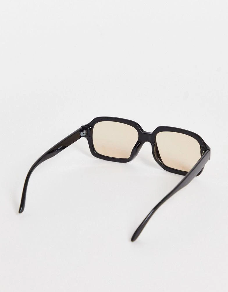 商品Topshop|Topshop 70s rectangle sunglasses with orange lens,价格¥65,第2张图片详细描述