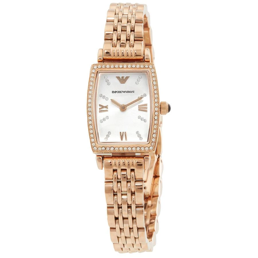 商品Emporio Armani|Gianni T-Bar Quartz Crystal White Dial Ladies Watch AR11406,价格¥1220,第1张图片