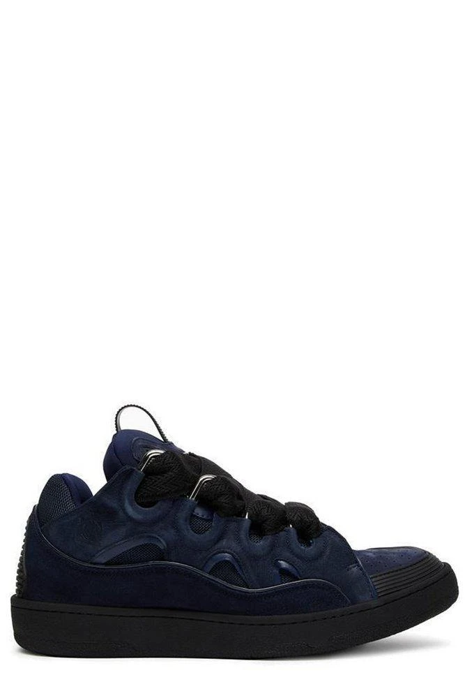 商品Lanvin|Lanvin Curb Lace-Up Panelled Sneakers,价格¥5852,第1张图片