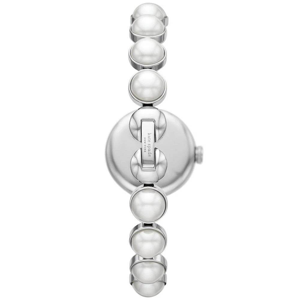 商品Kate Spade|Women's Monroe Three-Hand Silver-Tone Stainless Steel Bracelet Watch, 24mm,价格¥1268,第2张图片详细描述