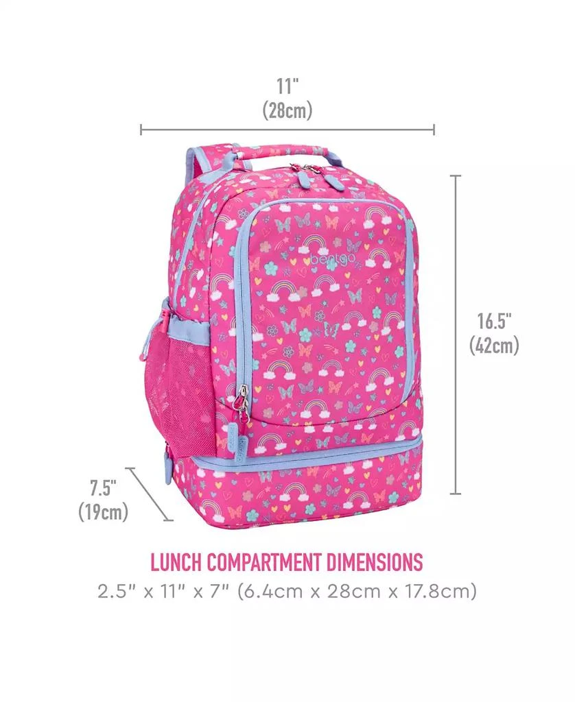 商品Bentgo|Kids Prints 2-In-1 Backpack and Insulated Lunch Bag - Rainbows,价格¥266,第5张图片详细描述