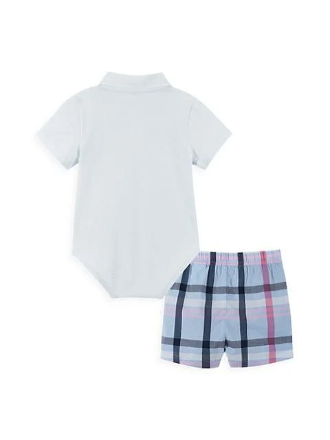 商品Andy & Evan|Baby Boy's 2-Piece Shirtzie Bodysuit & Plaid Shorts Set,价格¥186,第2张图片详细描述