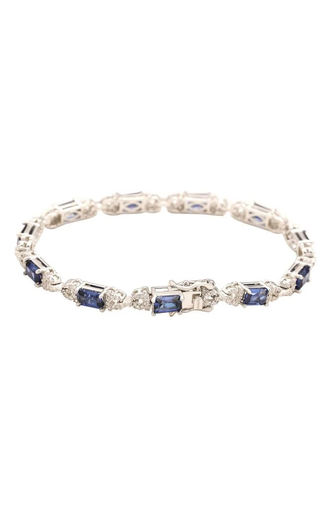 商品Suzy Levian|Emerald Cut Sapphire Tennis Bracelet,价格¥4723,第2张图片详细描述