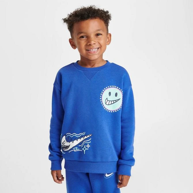 商品NIKE|Kids' Toddler Nike Art of Play Crewneck Sweatshirt and Jogger Pants Set,价格¥224,第3张图片详细描述