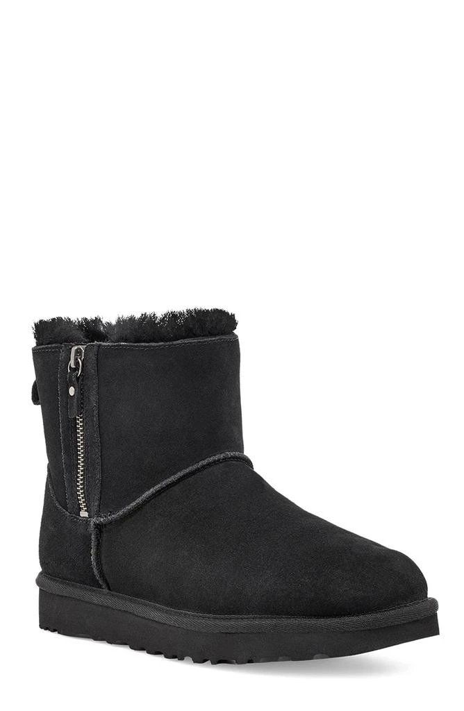 商品UGG|Classic Suede Mini Double Zip Genuine Shearling Boot,价格¥900,第1张图片