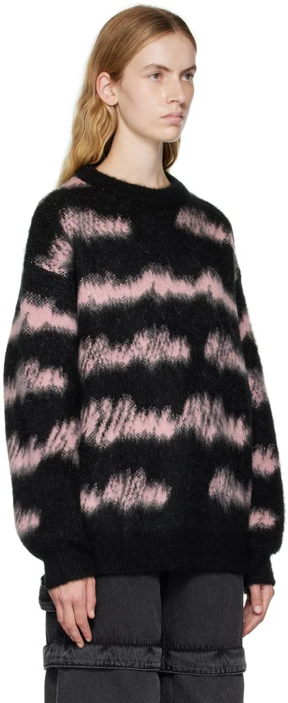 商品We11done|Black & Pink Shaky Stripes Sweater,价格¥3069,第2张图片详细描述