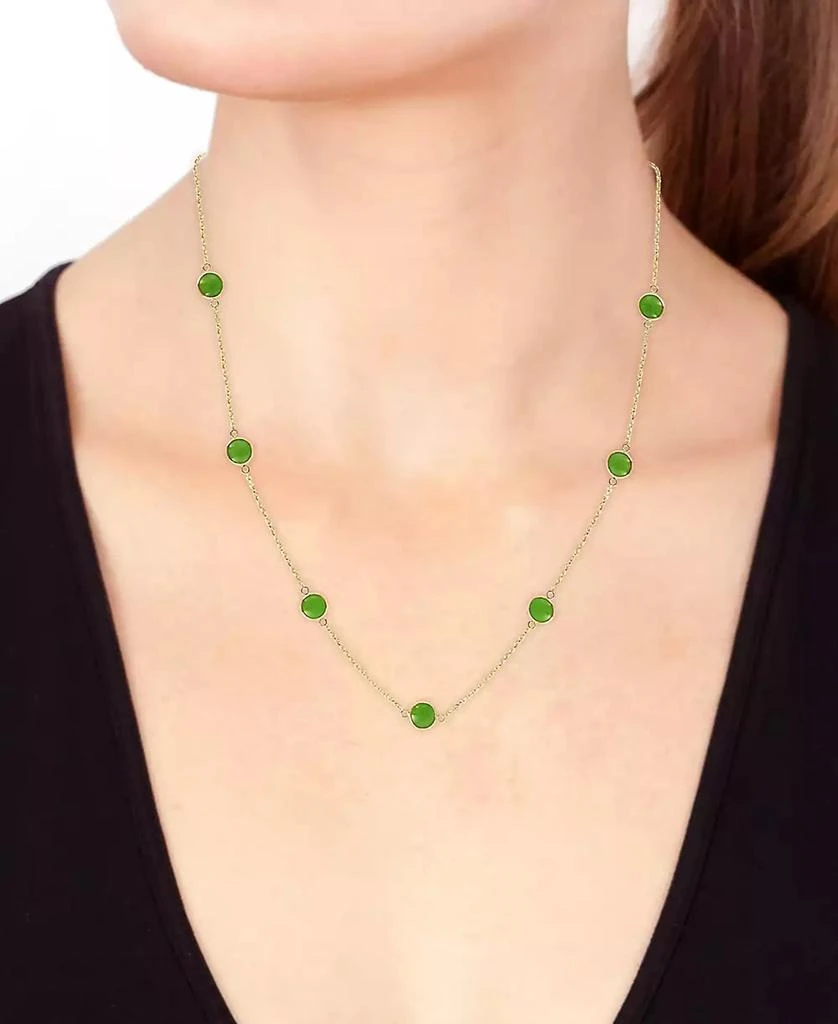 商品Effy|EFFY® Dyed Jade Bead Collar Necklace in 14k Gold,价格¥5418,第2张图片详细描述