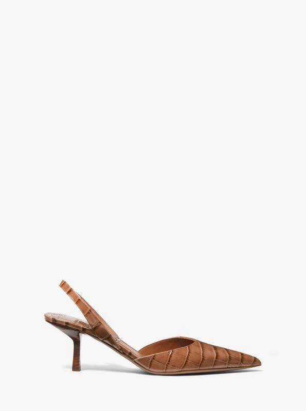 商品Michael Kors|Holly Crocodile Embossed Leather Pump,价格¥1313,第2张图片详细描述