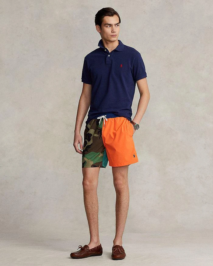 商品Ralph Lauren|5.75-Inch Camo Color Blocked Classic Fit Swim Trunks,价格¥201,第2张图片详细描述