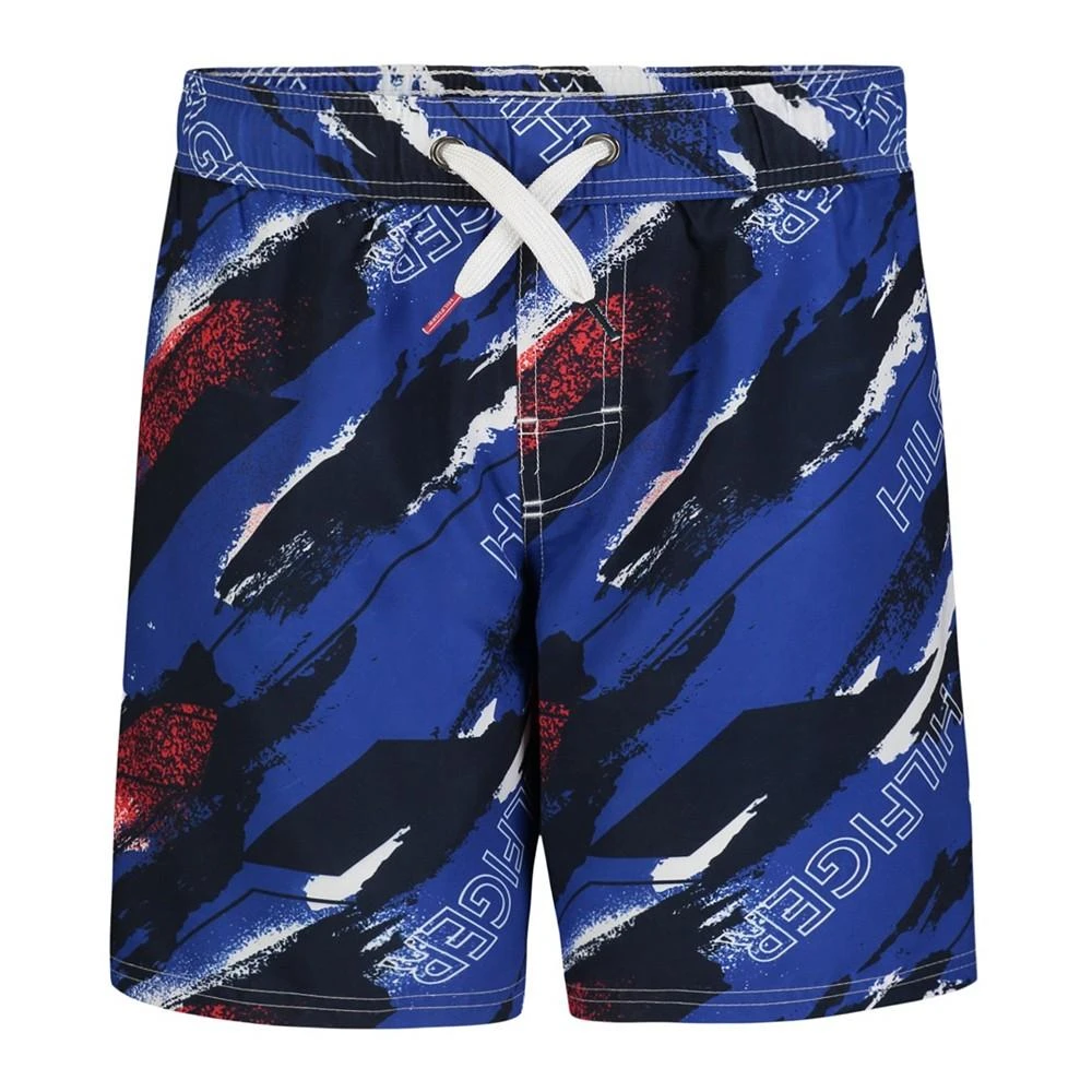 商品Tommy Hilfiger|Big Boys Wave All Over Print Swim Trunks,价格¥137,第1张图片