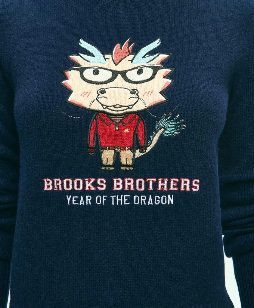 商品Brooks Brothers|Women's Merino Wool Blend Lunar New Year Embroidered Sweater,价格¥828,第3张图片详细描述