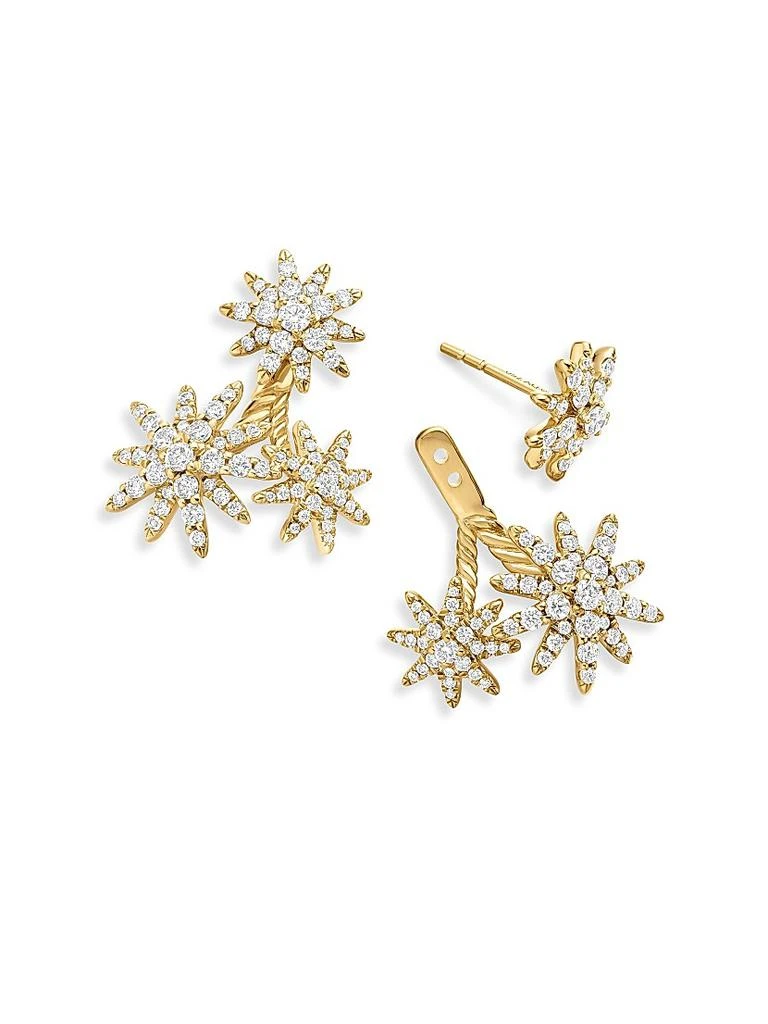 商品David Yurman|Starburst Cluster Drop Earrings in 18K Yellow Gold with Diamonds, 23.7MM,价格¥43641,第5张图片详细描述
