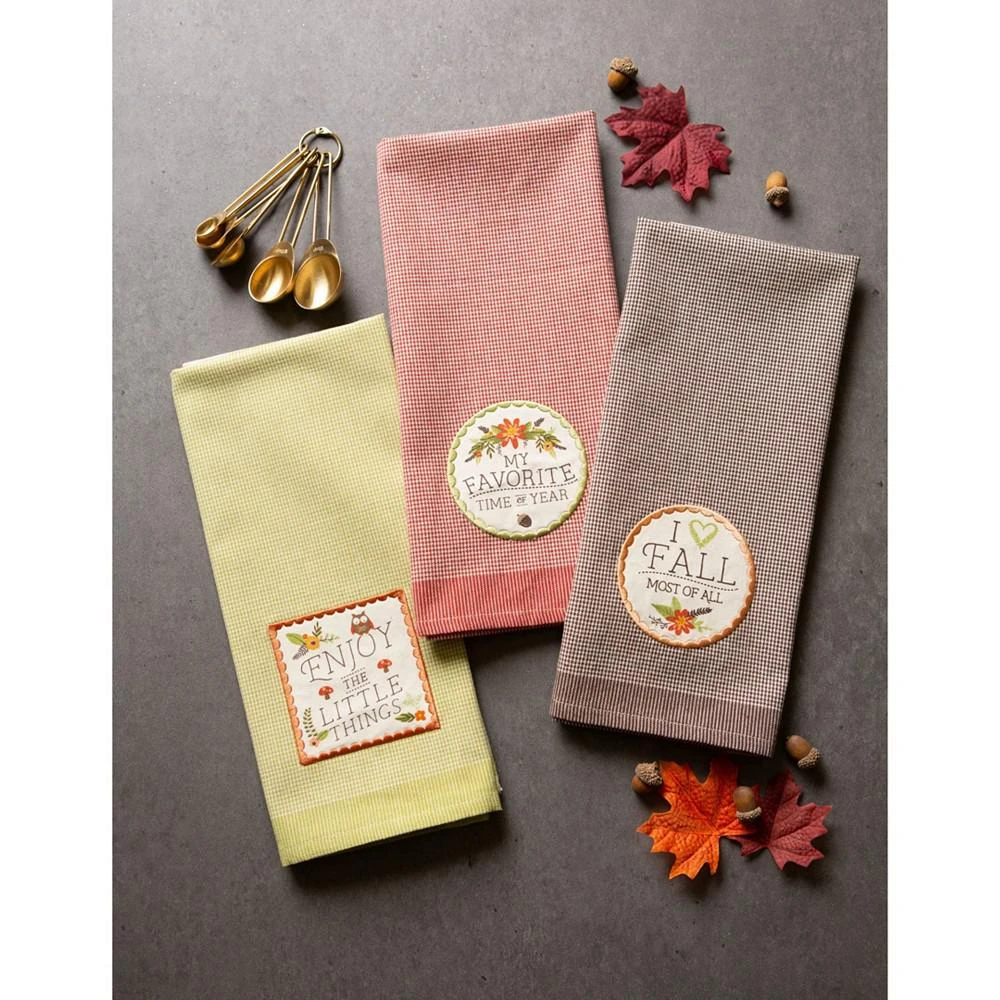 商品Design Imports|Assorted Fall in Love Embellished Dishtowel Set,价格¥172,第4张图片详细描述
