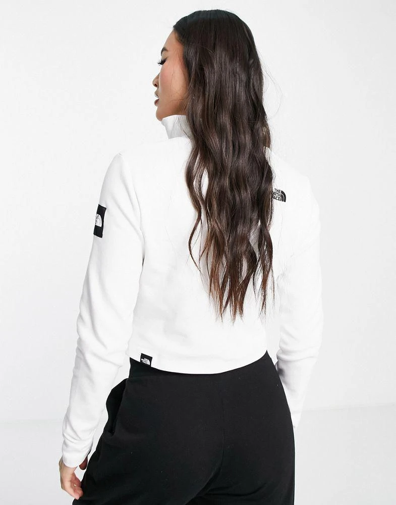 商品The North Face|The North Face Black Box 1/4 zip long sleeve t-shirt in white,价格¥254,第2张图片详细描述