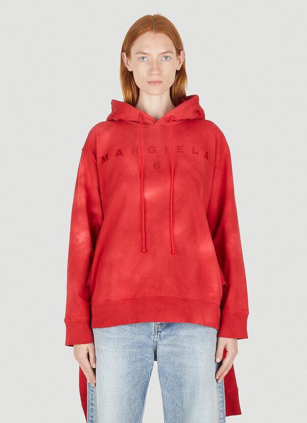 Four Sleeve Hooded Sweatshirt in Red商品第1张图片规格展示