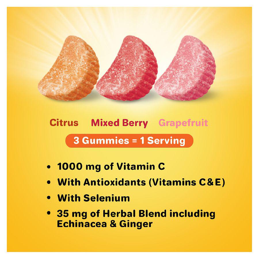 Gummies with Vitamin C, Minerals & Herbs Immune Support Assorted Fruit商品第7张图片规格展示