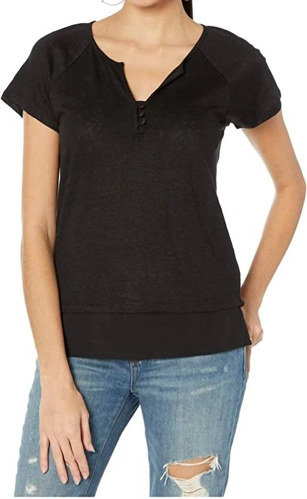 商品Sanctuary|Flirt Mix Tee in Black,价格¥309,第1张图片