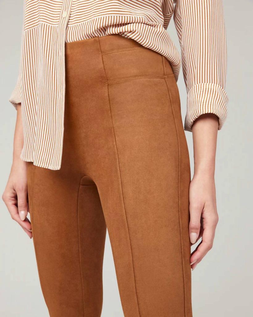 商品SPANX|Faux Suede Leggings In Rich Caramel,价格¥546,第2张图片详细描述