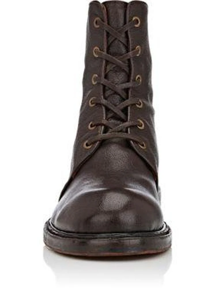 商品Elia Maurizi|Grained Leather Lace-Up Boots,价格¥1929,第4张图片详细描述