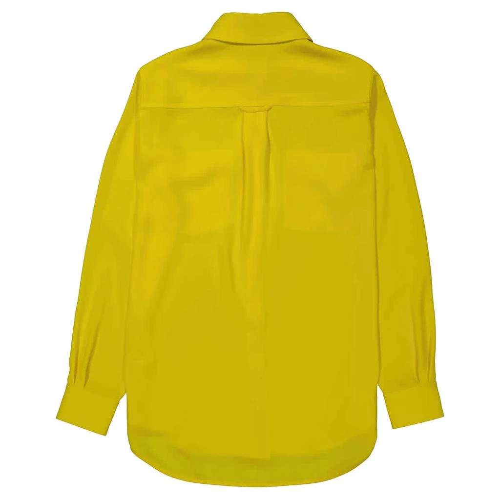 商品Burberry|Ladies Pale Tulip Yellow Long-Sleeve Button-Down Classic Shirt,价格¥1888,第2张图片详细描述