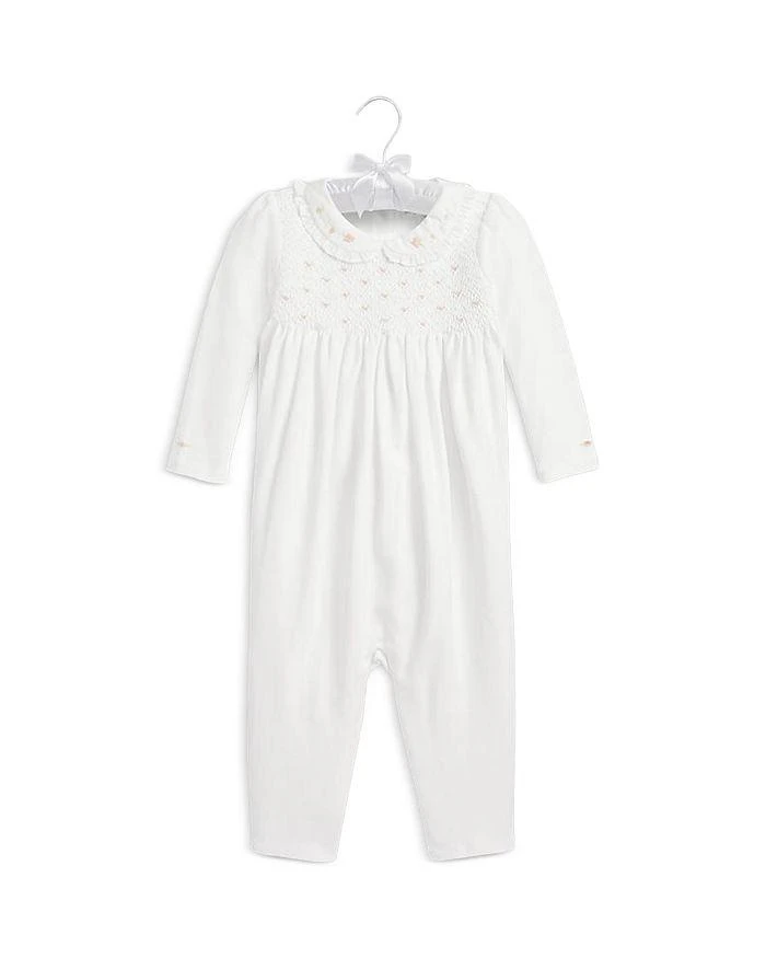 商品Ralph Lauren|Girls' Smocked Coverall - Baby,价格¥529,第1张图片详细描述
