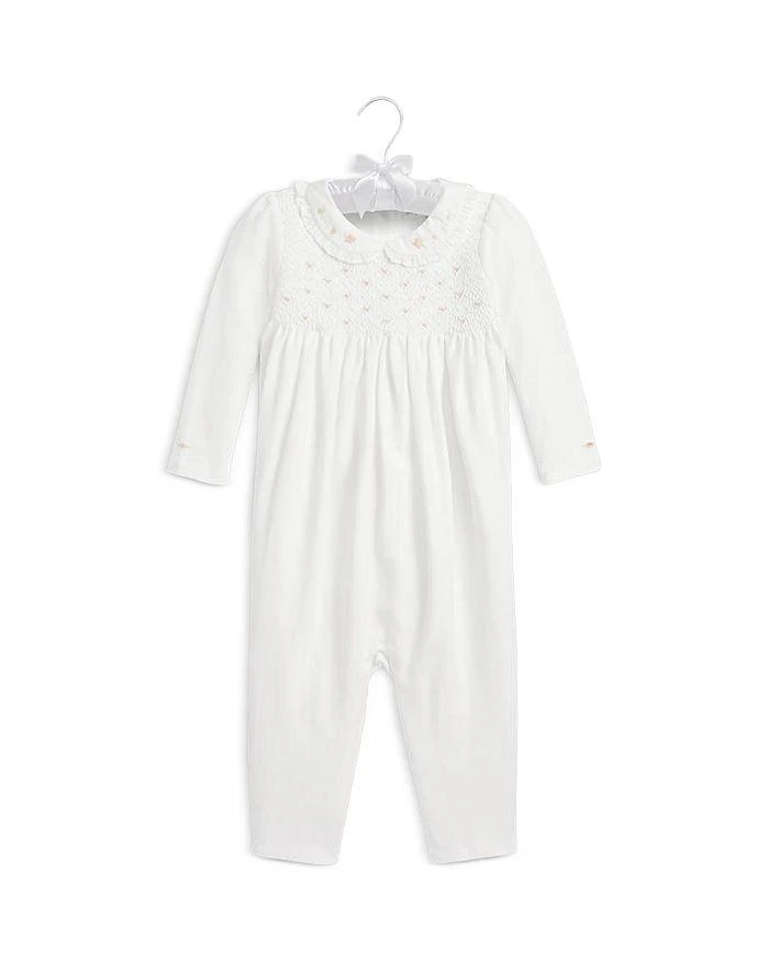 商品Ralph Lauren|Girls' Smocked Coverall - Baby,价格¥707,第1张图片详细描述