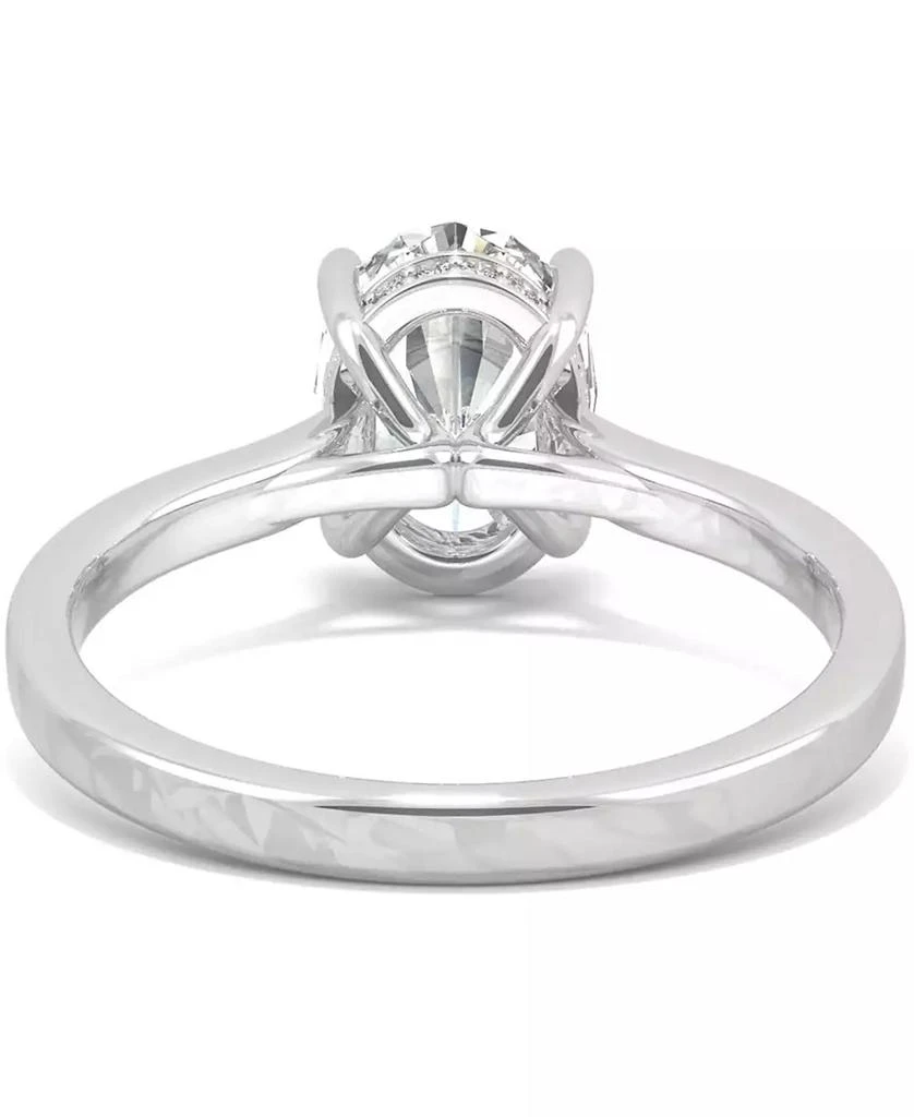 商品Charles & Colvard|Moissanite Oval Engagement Ring (2-1/3 ct. t.w. DEW) in 14k White Gold,价格¥13387,第5张图片详细描述