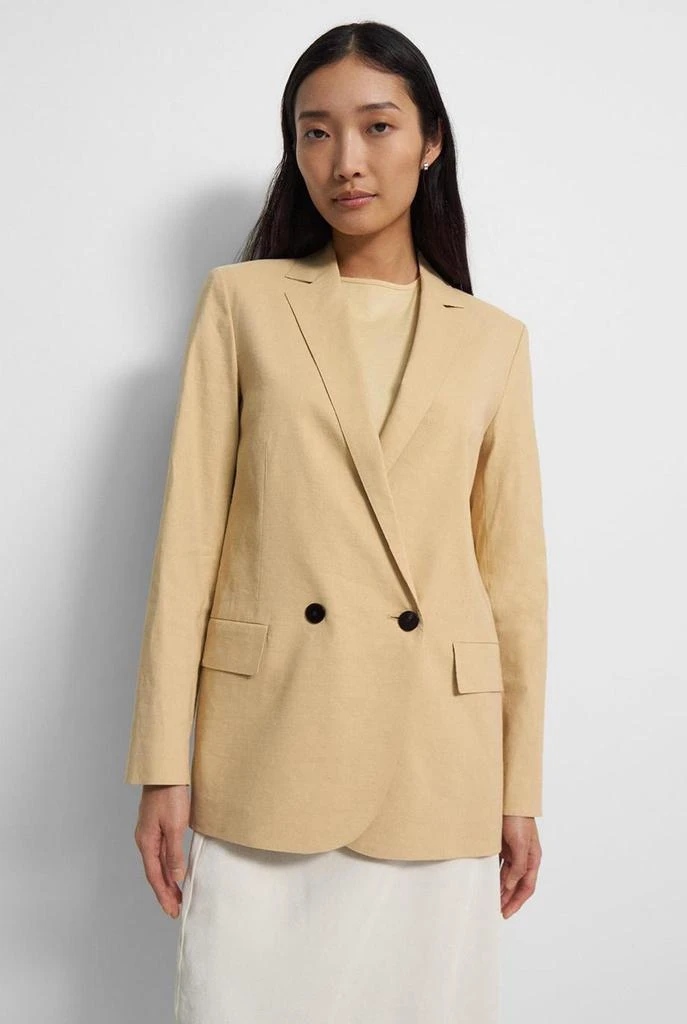 商品Theory|Oversized boy jacket in good linen,价格¥2346,第4张图片详细描述