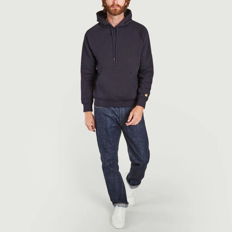 商品Carhartt|Hoodie Chase Dark Navy Gold CARHARTT WIP,价格¥697,第4张图片详细描述