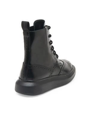 商品Alexander McQueen|Brogue Wingtip Leather Platform Combat Boots,价格¥2343,第3张图片详细描述