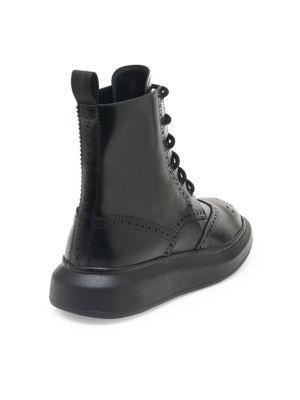 商品Alexander McQueen|Brogue Wingtip Leather Platform Combat Boots,价格¥2286,第5张图片详细描述