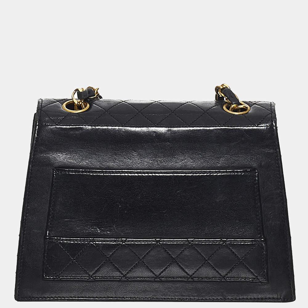 Chanel Black Timeless CC Lambskin Leather Flap Bag商品第3张图片规格展示