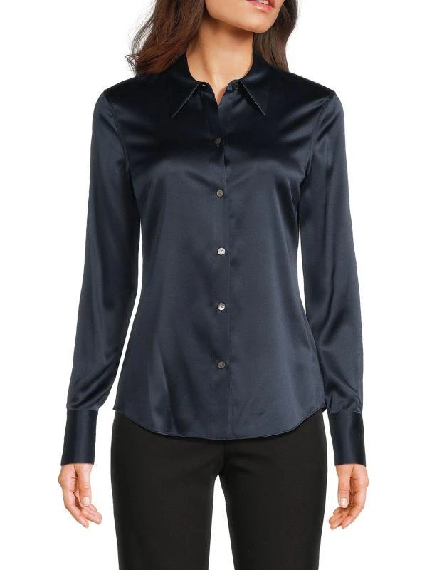 商品Theory|​Silk-Blend Button-Front Shirt,价格¥797,第1张图片