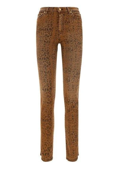 商品Golden Goose|Golden Goose Deluxe Brand Leopard Printed Skinny Jeans,价格¥1318,第1张图片