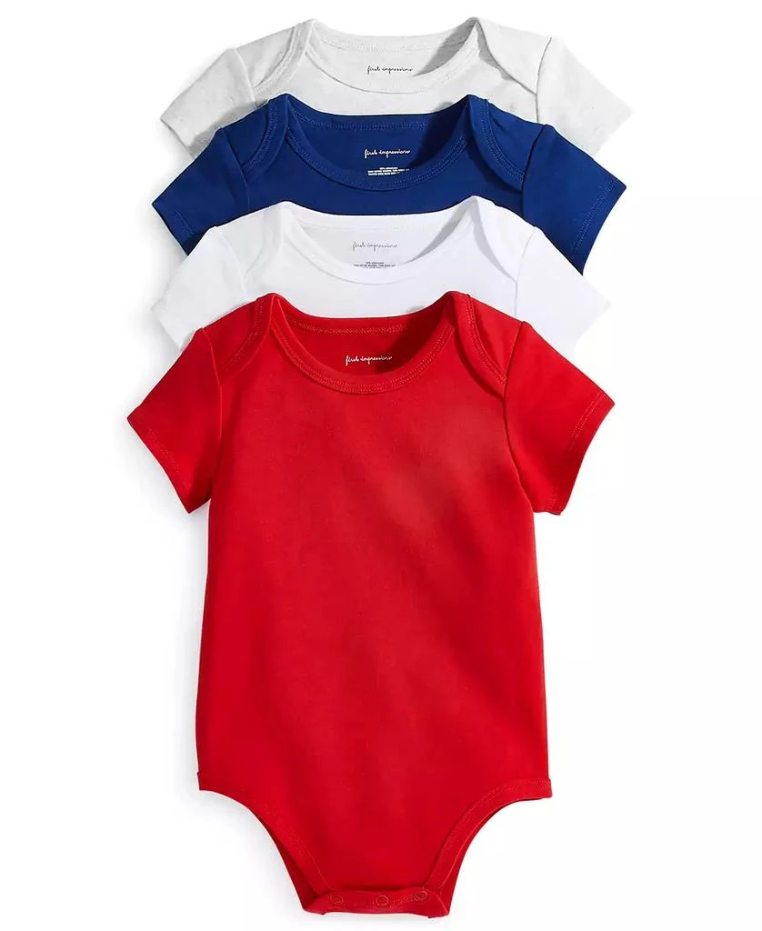 商品First Impressions|Unisex Bodysuits, Pack of 4, Created for Macy's,价格¥61,第1张图片