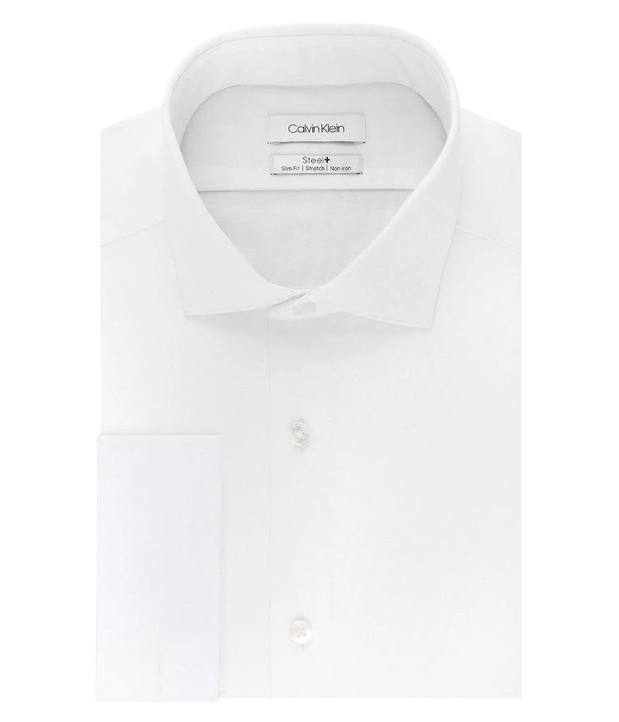 商品Calvin Klein|Men's Dress Shirt Slim Fit Non Iron Stretch Solid French Cuff,价格¥337,第1张图片