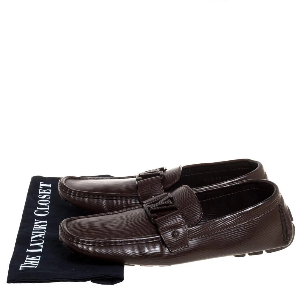 Louis Vuitton Brown Leather Monte Carlo Slip On Loafers Size 41.5 商品
