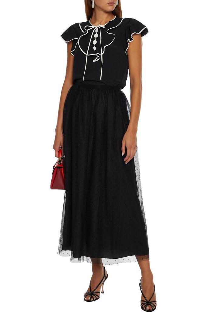 商品RED Valentino|Gathered point d'esprit midi skirt,价格¥5496,第4张图片详细描述