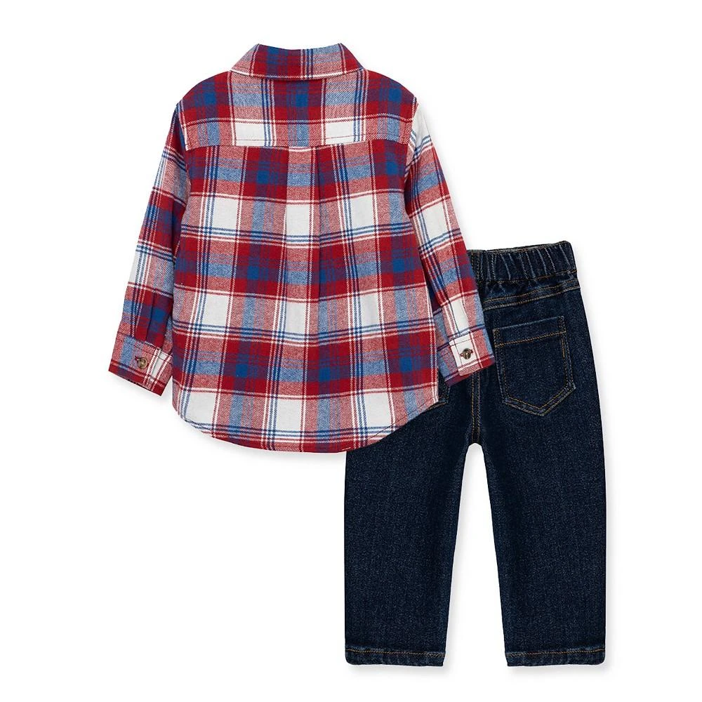 商品Little Me|Baby Boys Plaid Woven Shirt and Pant Set,价格¥108,第3张图片详细描述